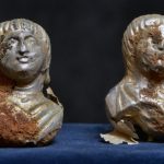Silver statuettes believed to be from a military commander's chair.Photo: DPA