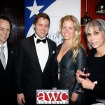 American Club of Sweden president Sam Cooley, Greg Poehler, with American Women's Club board member Christal Aycock Jemdahl and president Carmen ErikssonPhoto: Braceiller Productions