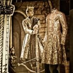 A cut-out of King Joffrey next to a coat he wears in Game of ThronesPhoto: Livrustkammaren