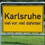 The southwestern city of Karlsruhe, known chiefly as the home of Germany's highest court, has long been a laughing stock for proclaiming to have "viel vor. viel dahinter". Literally translated, lots in front, lots behind. Photo: DPA