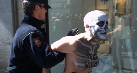 Femen attack pro-life demo disguised as death