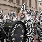 Costumed drummers with band at Basel's Fasnacht (carnival) Photo: Basel Tourism