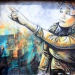 Rome street artist paints New York
