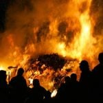 <b>1) Make a fire:</b> On the night before Easter Sunday, thousands of Germans gather around huge bonfires. Traditionally the wood of old Christmas trees is used. It marks the end of winter and the coming of spring. It also drives away the evil winter spirits. Photo: DPA
