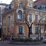 Around the corner from Madrid's Calle Serrano is Calle de José Ortega y Gasset. Prices here are even more expensive at an average €6,008 per square metre (pictured is the Palacio de Saldaña at number 32).