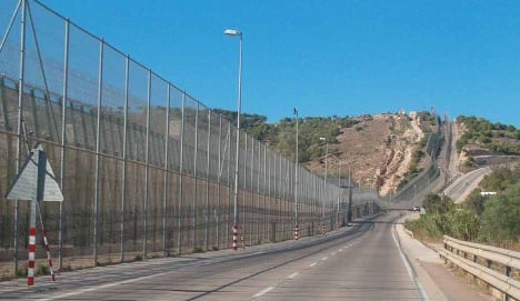 Morocco building wall at Spain’s Melilla border