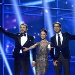 Eurovision hosts Pilou Asbaek, Lise Rønne and Nikolaj Koppel will bring some,ahem, Danish humour to proceedings. Photo: Janerik Henriksson / TT 