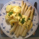 <b>2) Spargel with hollandaise sauce:</b> Germans are passionate about their white spargel (asparagus), and we think it tastes pretty good too. Cooked in a manner of delectable ways, the traditional way to eat it is lightly boiled and topped with a warm hollandaise sauce and eaten with boiled new potatoes. But you need to be quick, Spargel season ends on 24th June. Photo: Photo: Shutterstock