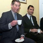 2000: Prince Charles and the Prince Felipe have a 'cuppa' during a visit to the UK.Photo: The Sun/Pool/AFP