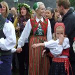 Nope, it's not the smell - she's actually pretending to be an elephant. It's all part of a traditional Midsummer song. Photo: The Local/Solveig Rundquist
