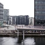 The long-awaited cycling bridge Cykelslangen opened on Saturday. The bridge connects Vesterbro and Islands Brygge and saves an estimated 12,000 cyclists everyday from dismounting at Fisketorvet shopping centre.  Photo: Betina Garcia/Scanpix