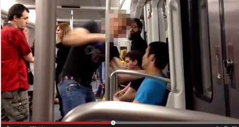 VIDEO: Racist attack on Barcelona Metro