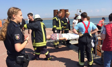 Ferry crashes into dock injuring 27 people