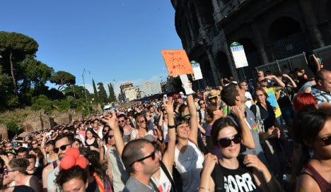 Thousands join Rome's Gay Pride march