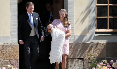 Swedish royals celebrate princess baptism