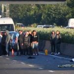 Knife-wielding man killed on motorway
