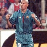 In 1997, Barça had a world-class team with players of the likes of Ronaldo, Figo, Stoichkov and Guardiola, all of whom were willing to wear this repulsive blue/grey/green kit. Now that's commitment. Photo: Pascal Pavani/AFP