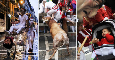Top pics from Spain's Running of the Bulls 2014