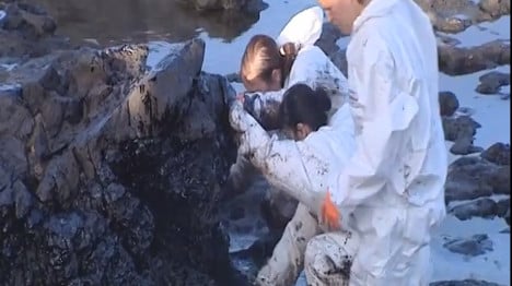 Oil spill chokes Canary coastal paradise