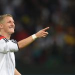 <b>Bastian Schweinsteiger:</b> 8/10.
Allowed lots of time on the ball, the Bayern Munich man dictated the pace of play from the middle and made some crucial interceptions at the back to shield his defence. The industrious player covered the entire pitch throughout the game and was the heartbeat of Germany’s hard-working unit. Aguero should have been shown a red card after throwing an arm in Schweinsteiger’s face in the latter stages of extra-time, leaving the midfielder bloodied. But Schweinsteiger was patched up and bravely entered play to see out the game. Photo: DPA
