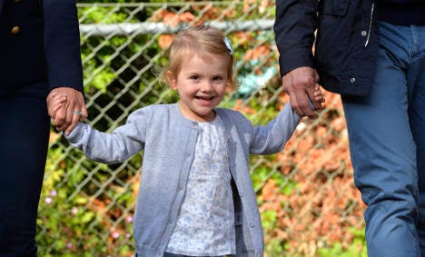 Princess Estelle attends first day at pre-school