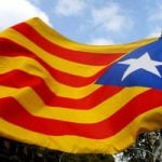 Spanish police steal Catalan separatist flag