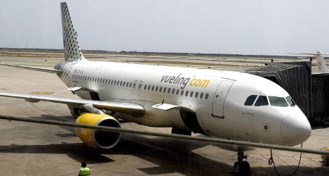 Vueling jet catches fire after landing in Italy