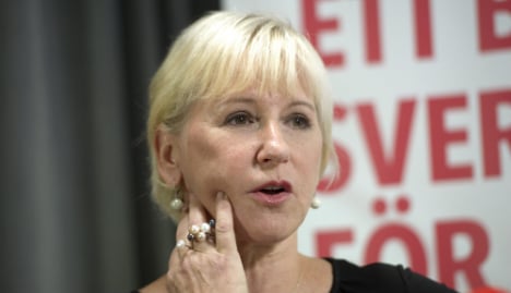 Margot Wallström in Sweden election return