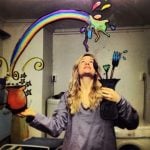 "Paintbrush and Rainbow" - "I drew this mirror selfie in Stavanger, Norway. The motive just came to me, and I drew it as i pictured it in my mind," said Helene Meldahl.Photo: Helen Meldahl / mirrorsme