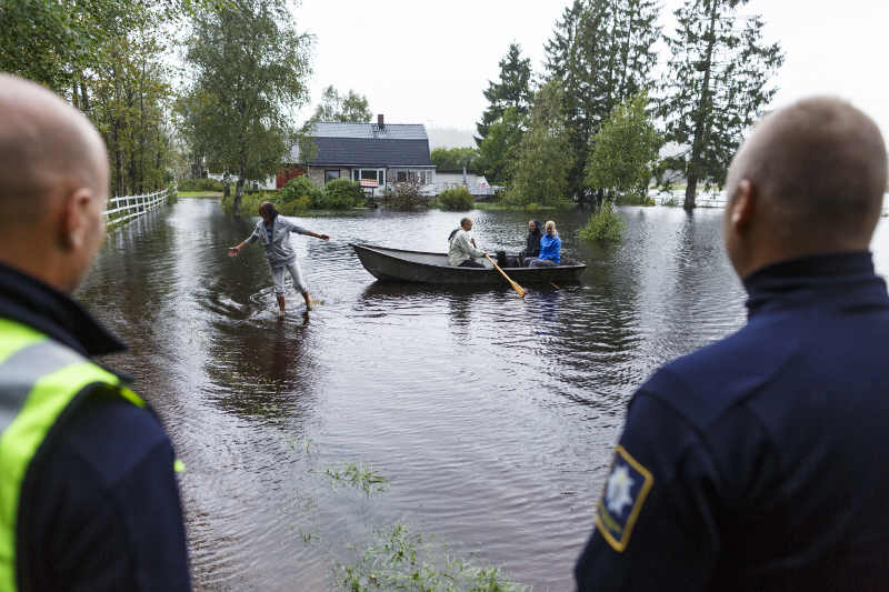 Flooding in southern Sweden