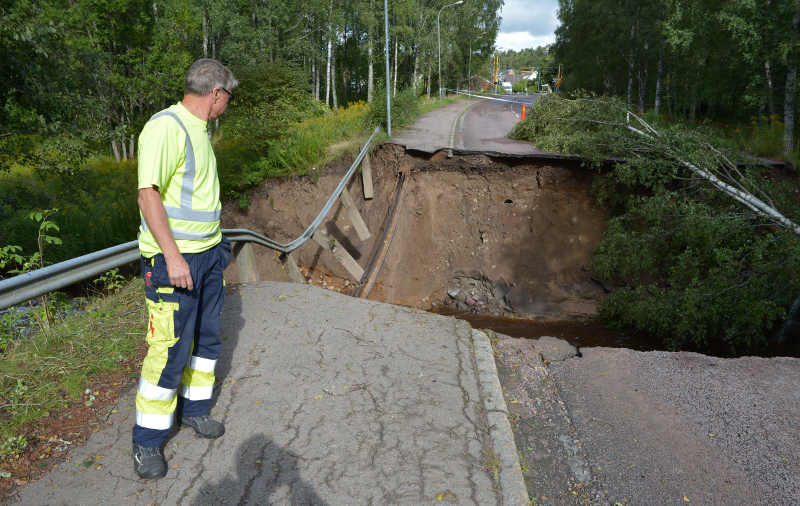 Flooding in southern Sweden