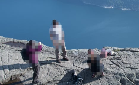 Photo: Baby cliff edge shocker in Norway