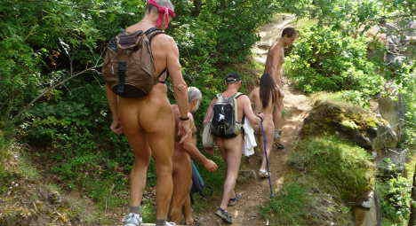 Naked hiker in trouble after bumping into police
