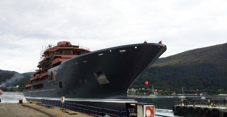 Super yacht 'Ulysses' launches in Norway