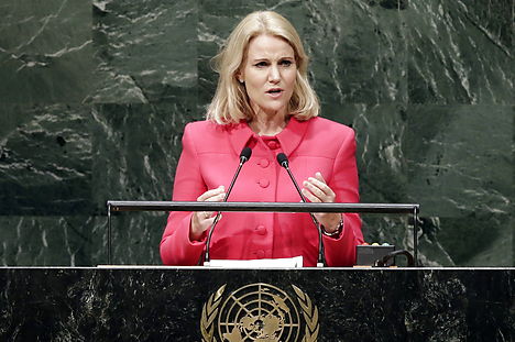 Thorning hits on climate and conflicts at UN