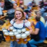 Munich waitresses are famous for their superhuman ability to carry many litres of beer.Photo: DPA