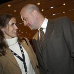 With his then-wife Filippa Reinfeldt in 2003. The pair split in 2012 after 20 years of marriage. They have three children together.Photo: TT