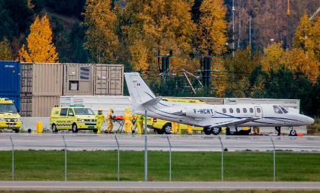 Ebola virus victim arrives in Norway by special jet