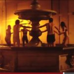 Semi-clad tourists dance in priceless fountain