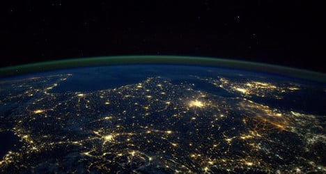 A view of France from miles above the earth