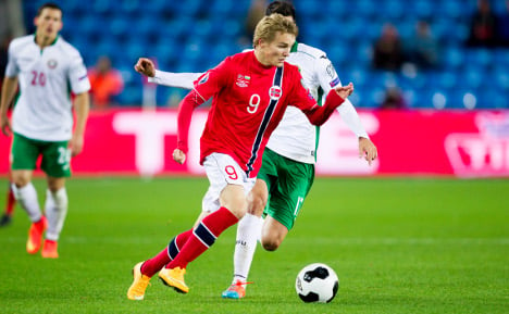 Norway's Ødegaard makes Euro history
