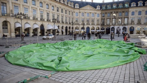 Vandals deflate Paris ‘sex toy’ sculpture