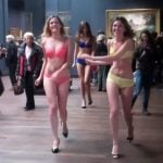 <b>Prancing Panties:</b> Three models put on a surprise (and unauthorized) fashion show for the Etam lingerie brand in the the Musée d'Orsay's renowned impressionist gallery in 2012. Trouble was, nobody told the museum, which responded by saying the stunt was "a serious infringement of the Orsay's rights and the rights of others. You can see a video of the stunt here. <a href="http://vimeo.com/64071450">Lingerie ladies storm the Musée d'Orsay</a>Photo: Vimeo