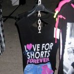 Even for those who enjoy wearing shorts, "love for shorts forever" comes across as a tad odd.Photo: Sophie Inge