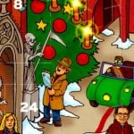<b>24 days of murder:</b> Alright, technically, this one is filled with chocolate, but the city of Hanover releases its own Advent calendar every year featuring an idyllic city picture, with one sinister detail: It features a serial killer lurking admid the festive scene.  Photo: DPA