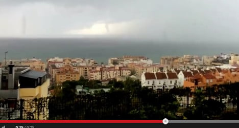 Malaga: mini-tornado causes damage on coast