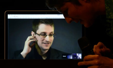 NSA leaker Snowden feted in Stuttgart