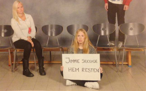 Swedes’ blonde only school photo goes viral