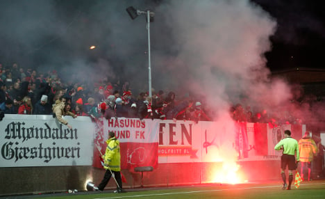 Trouble flares at crunch soccer game in Norway