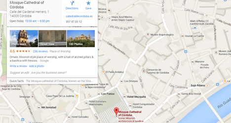 Google Maps 'undeletes' famous Cordoba mosque
